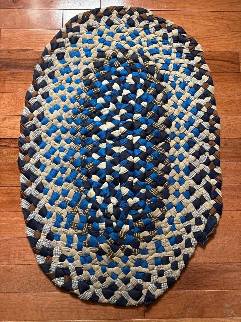 Braided Fabric Oval Rug 28x19